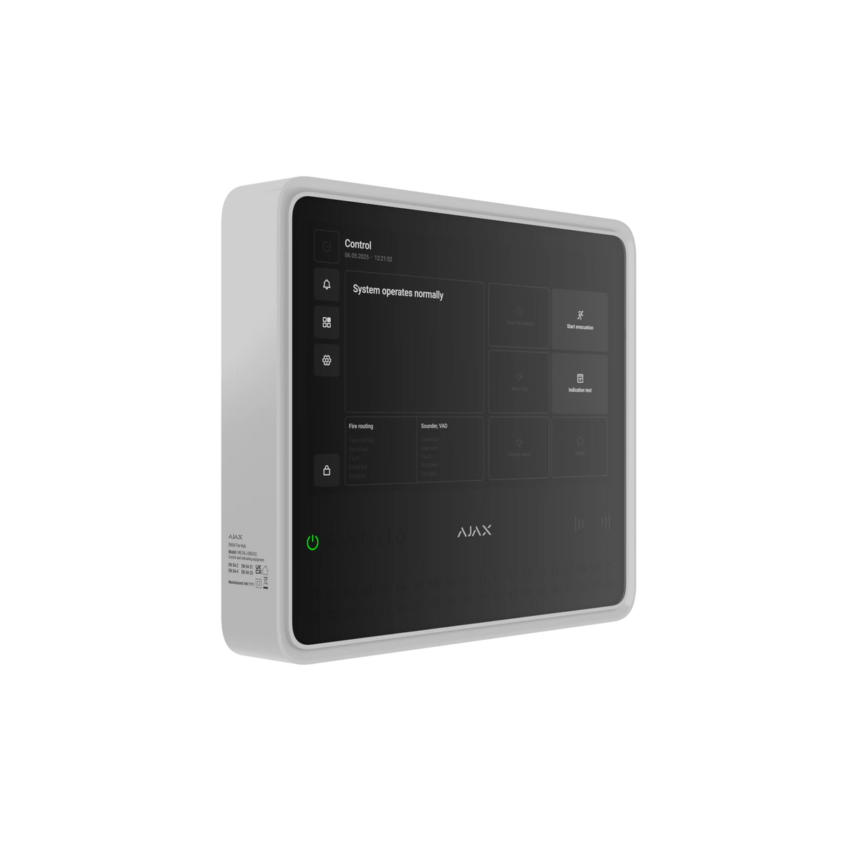 Central de alarma inalámbrica AJAX EN54 "Fire Hub" 4G (LTE)