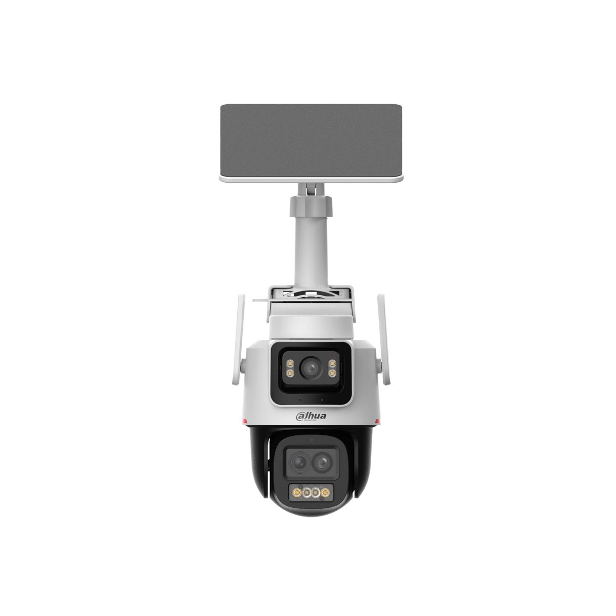 Cámara domo PT IP de doble lente 4G Dahua con panel solar | DH-IPC-PTS2649C-3E3Z-4GB20
