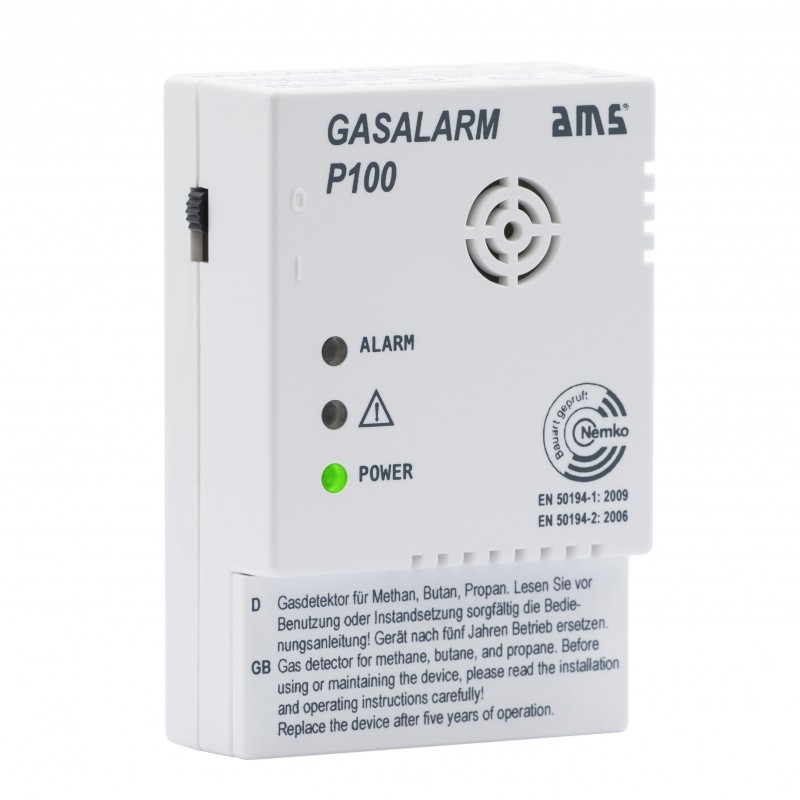 Gaswarner Gasmelder für Propan Butan Methan 85dB Gasalarm Gasdetektor Batterie 