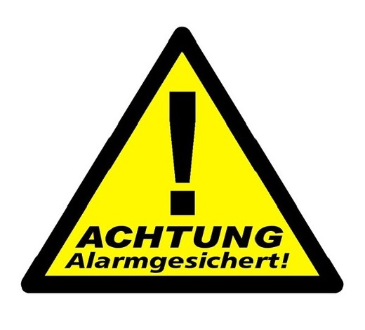 Warnaufkleber - Achtung Alarmgesichert - Indexa 40201